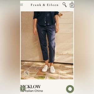Frank and Eileen navy, Wicklow chinos, size 12